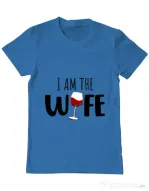 Tricou ADLER barbat I am the wife Albastru azuriu
