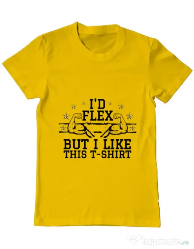 Tricou ADLER barbat I like this tshirt Galben
