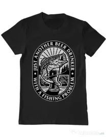 Tricou ADLER barbat Fishing problem Negru