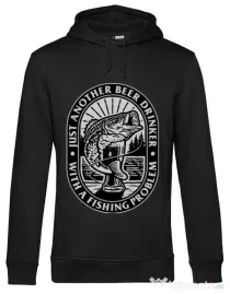 Hoodie barbat cu gluga Fishing problem Negru