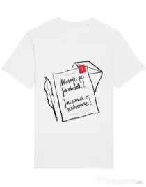 Tricou STANLEY STELLA barbat Incearca o scrisoare Alb
