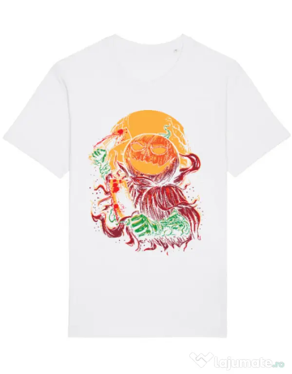 Tricou STANLEY STELLA barbat Pumpkinhead Butcher Alb