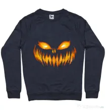 Bluza ADLER barbat Scary pumpkin face Denim inchis