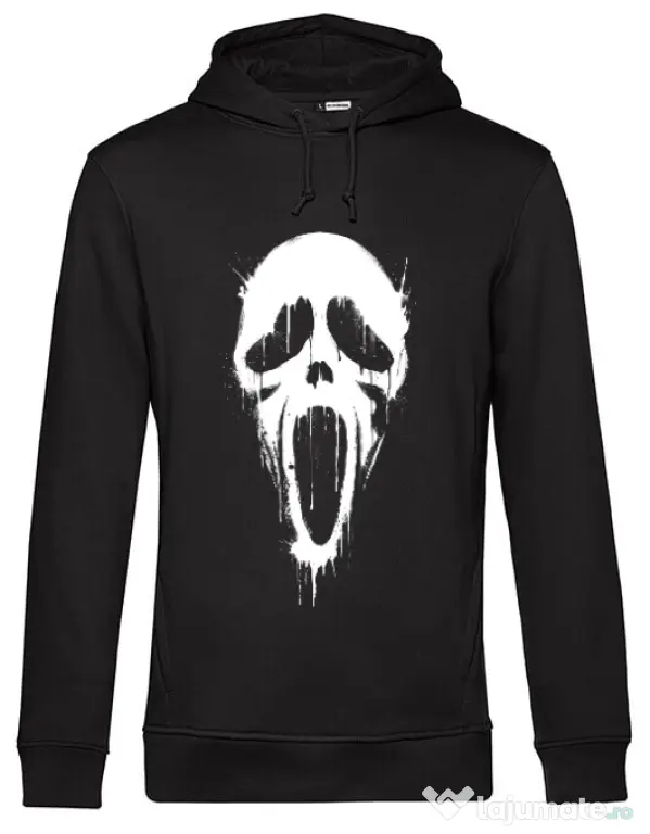 Hoodie barbat cu gluga Bloody scream Negru
