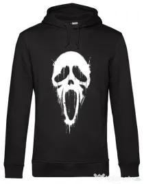 Hoodie barbat cu gluga Bloody scream Negru
