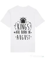 Tricou STANLEY STELLA barbat Kings are born in August Alb