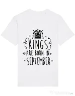 Tricou STANLEY STELLA barbat Kings are born in September Alb