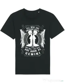 Tricou STANLEY STELLA barbat The best men are born as Gemini Negru