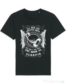 Tricou STANLEY STELLA barbat The best men are born as Scorpio Negru