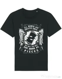 Tricou STANLEY STELLA barbat The best women are born as Pisces Negru