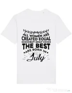 Tricou STANLEY STELLA barbat The best women are born in July Alb