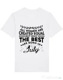 Tricou STANLEY STELLA barbat The best women are born in July Alb