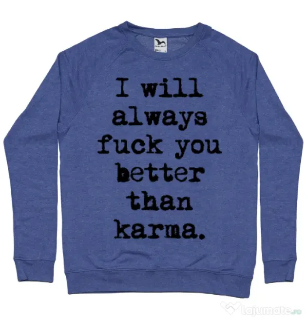 Bluza ADLER barbat Better than karma Albastru melanj