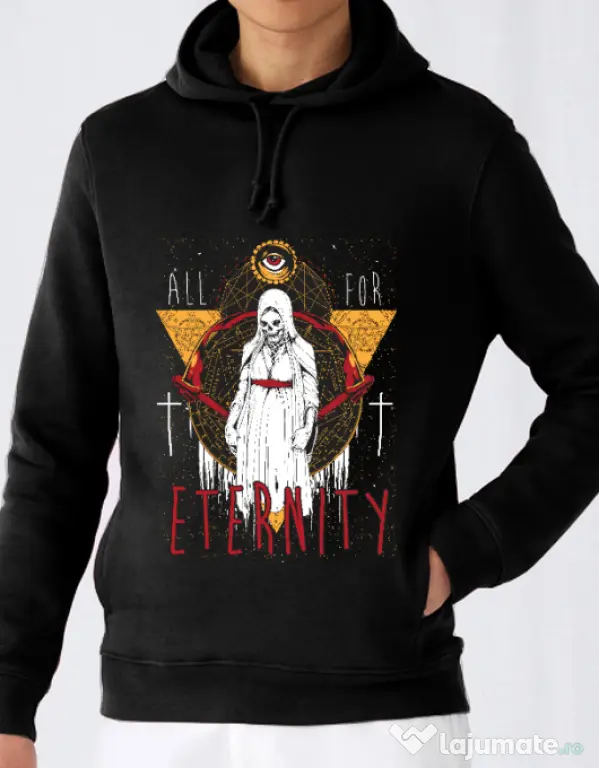 Hoodie barbat cu gluga All for eterniry Negru