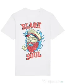 Tricou STANLEY STELLA barbat Black soul Alb