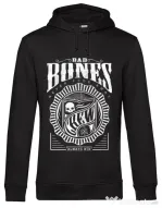 Hoodie barbat cu gluga Bad bones crew always win Negru