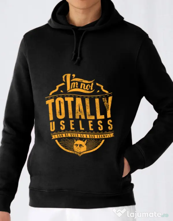 Hoodie barbat cu gluga Bad example Negru