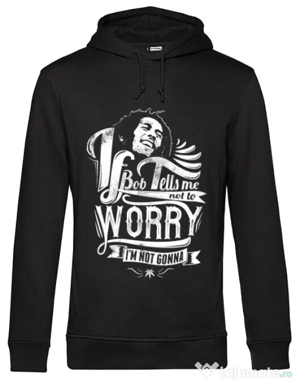 Hoodie barbat cu gluga Bob tells me Negru