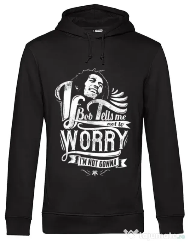 Hoodie barbat cu gluga Bob tells me Negru