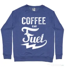 Bluza ADLER barbat Coffee is my fuel Albastru melanj