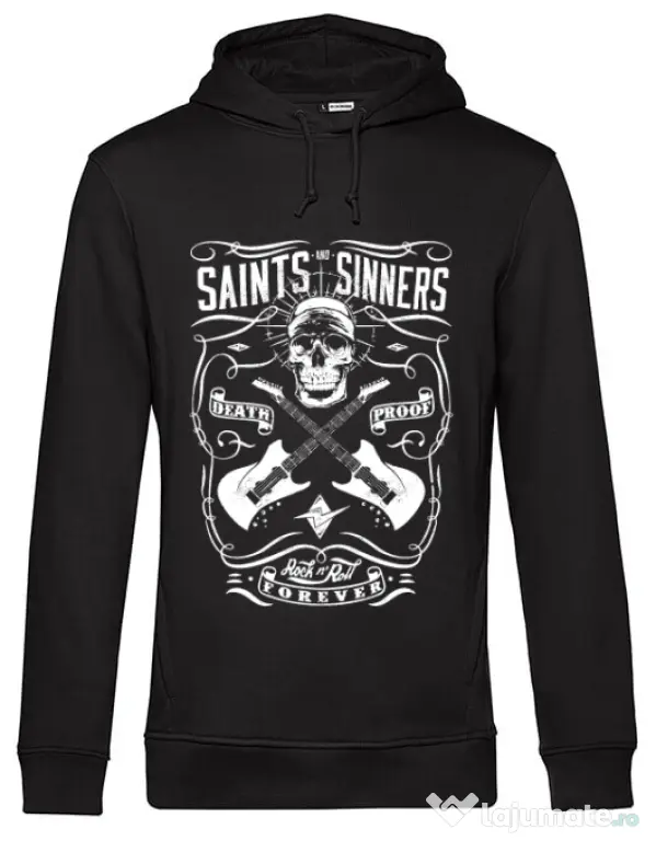 Hoodie barbat cu gluga Death proof II Negru