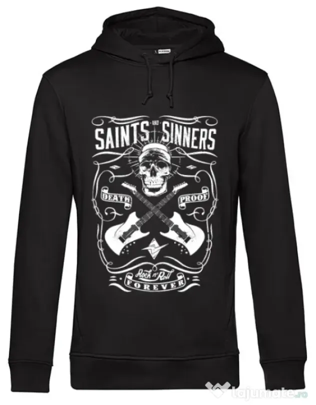 Hoodie barbat cu gluga Death proof II Negru