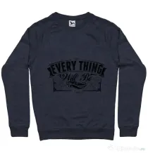 Bluza ADLER barbat Everything will be ok Denim inchis
