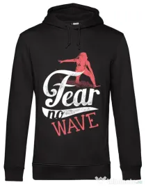 Hoodie barbat cu gluga Fear no wave Negru