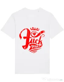 Tricou STANLEY STELLA barbat Fuck yeah Alb