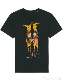 Tricou STANLEY STELLA barbat Giraffes love Negru