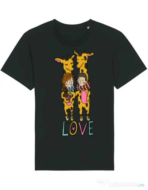 Tricou STANLEY STELLA barbat Giraffes love Negru