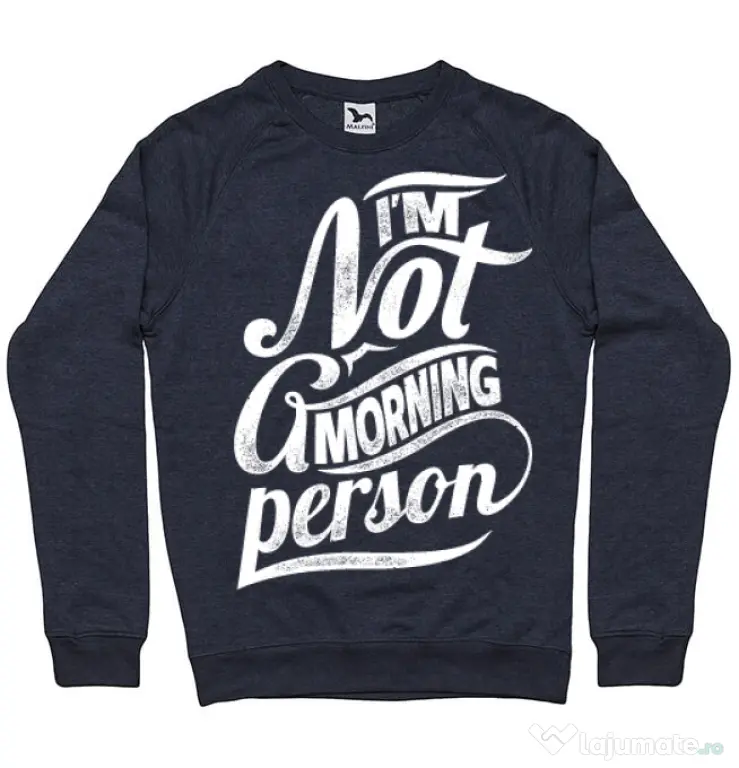 Bluza ADLER barbat Not a morning person Denim inchis