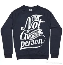 Bluza ADLER barbat Not a morning person Denim inchis