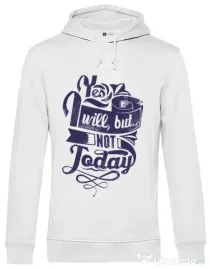 Hoodie barbat cu gluga Not today Alb