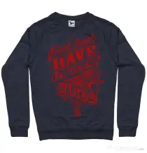 Bluza ADLER barbat Quiet people loud minds Denim inchis