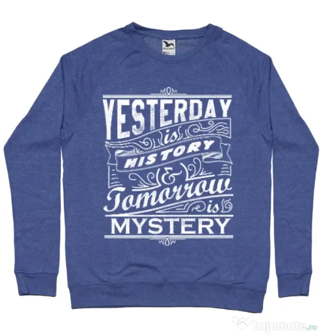 Bluza ADLER barbat Yesterday is history Albastru melanj