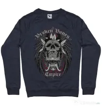 Bluza ADLER barbat Broken Bones Empire Denim inchis