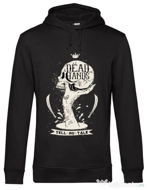 Hoodie barbat cu gluga Dead hands Negru