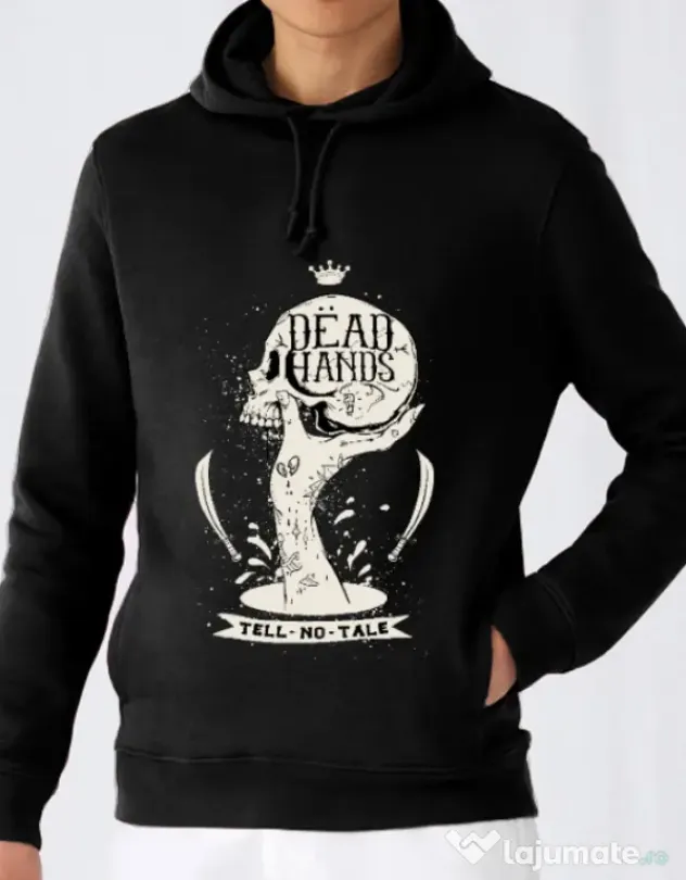 Hoodie barbat cu gluga Dead hands Negru