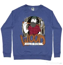 Bluza ADLER barbat Wood you be mine Albastru melanj