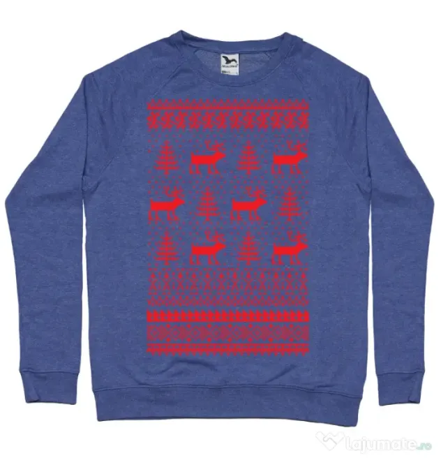 Bluza ADLER barbat Reindeers Albastru melanj