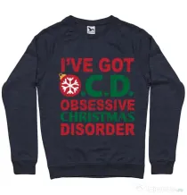 Bluza ADLER barbat Obsessive Christmas Disorder Denim inchis
