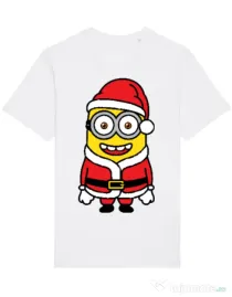 Tricou STANLEY STELLA barbat Santa minions Alb