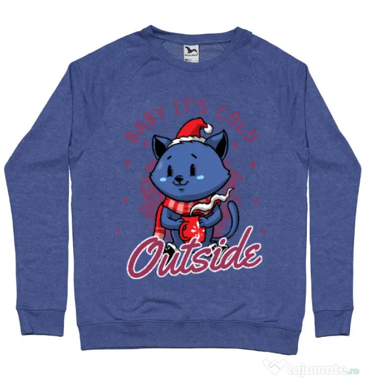 Bluza ADLER barbat Its cold outside Albastru melanj