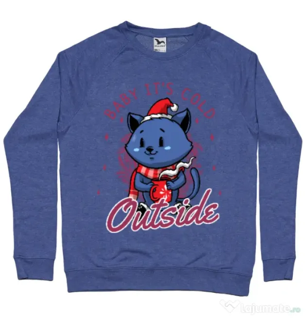 Bluza ADLER barbat Its cold outside Albastru melanj