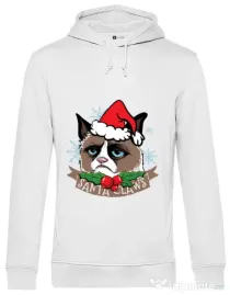 Hoodie barbat cu gluga Santa Claws Alb