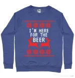 Bluza ADLER barbat Here for the beer Albastru melanj