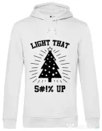 Hoodie barbat cu gluga Light that up Alb