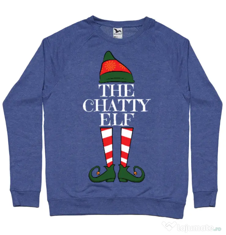 Bluza ADLER barbat The chatty elf Albastru melanj