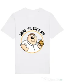 Tricou STANLEY STELLA barbat Drink til she is hot Alb